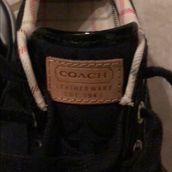 Coach Barrett Black Tennis Shoes Size 6B - Picture 3 of 6